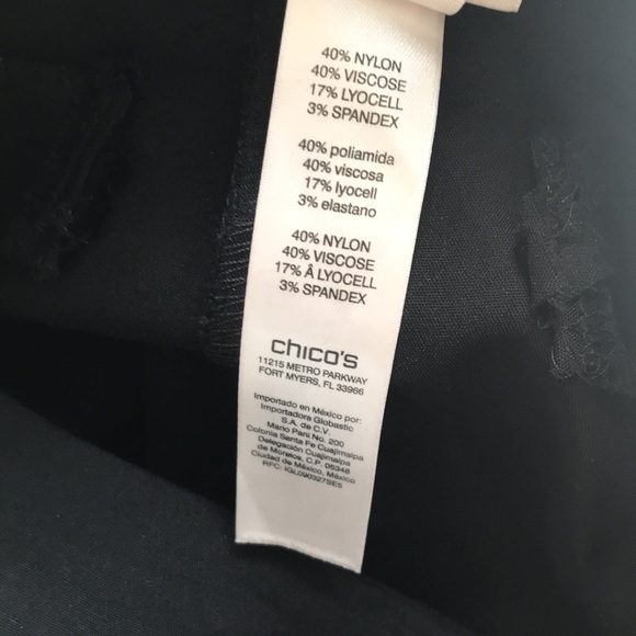 CHICO’S dangle sequin ankle pants black size 0 or Small - Picture 10 of 11